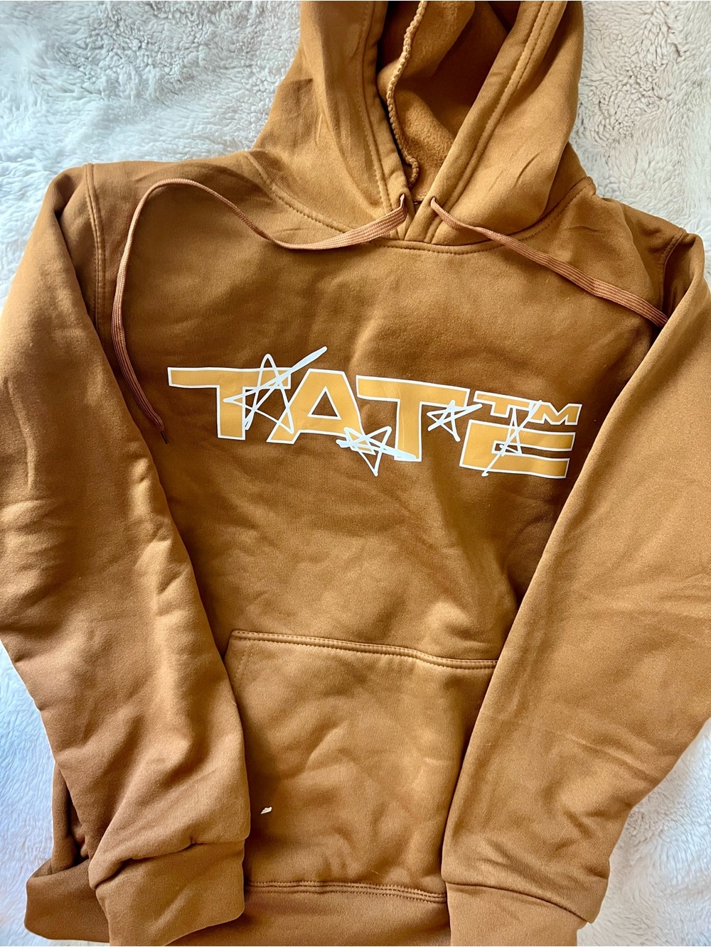 Yellow and Brown Tate McCrea sweatshirt Large NEW